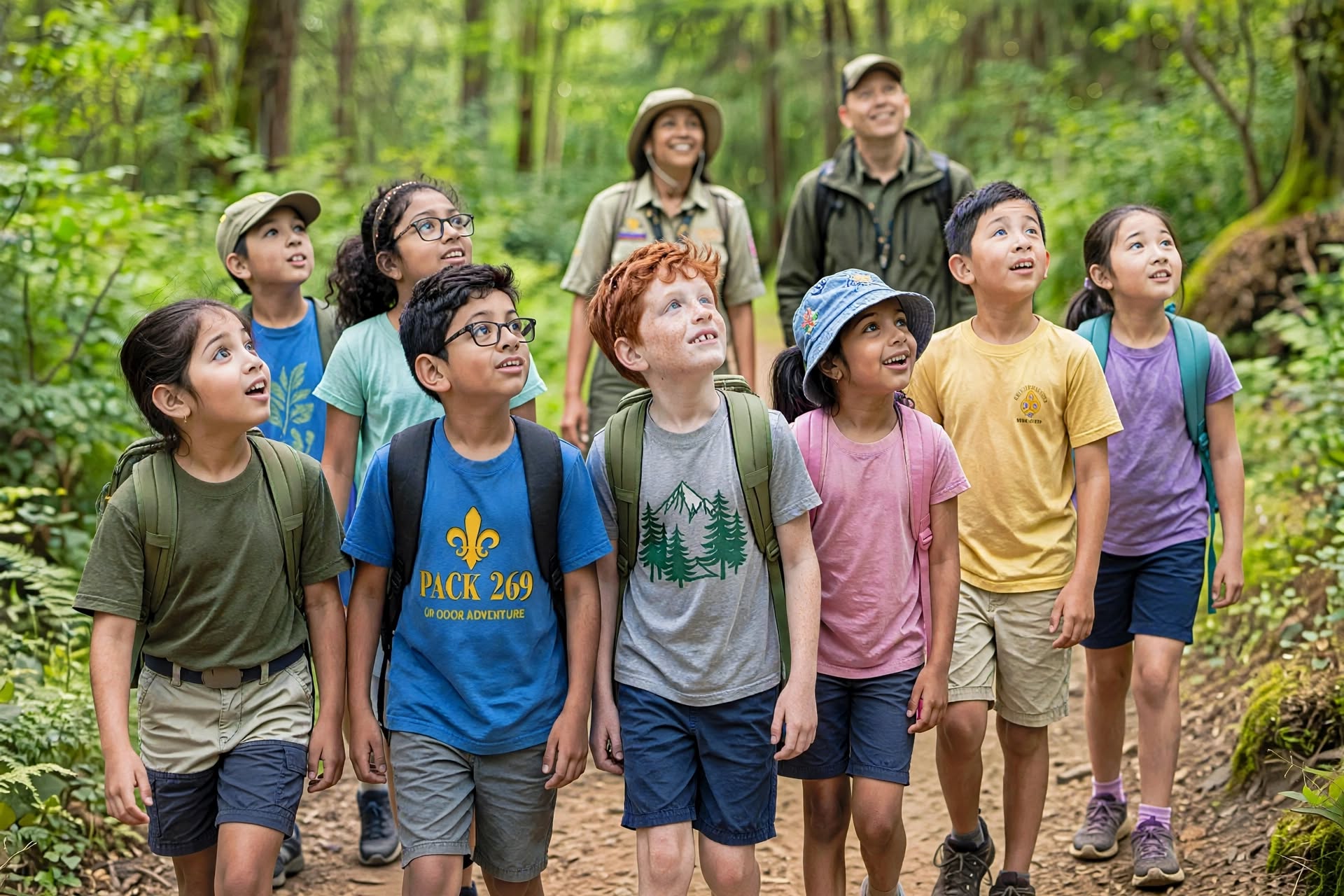 Pack 269 kids hiking